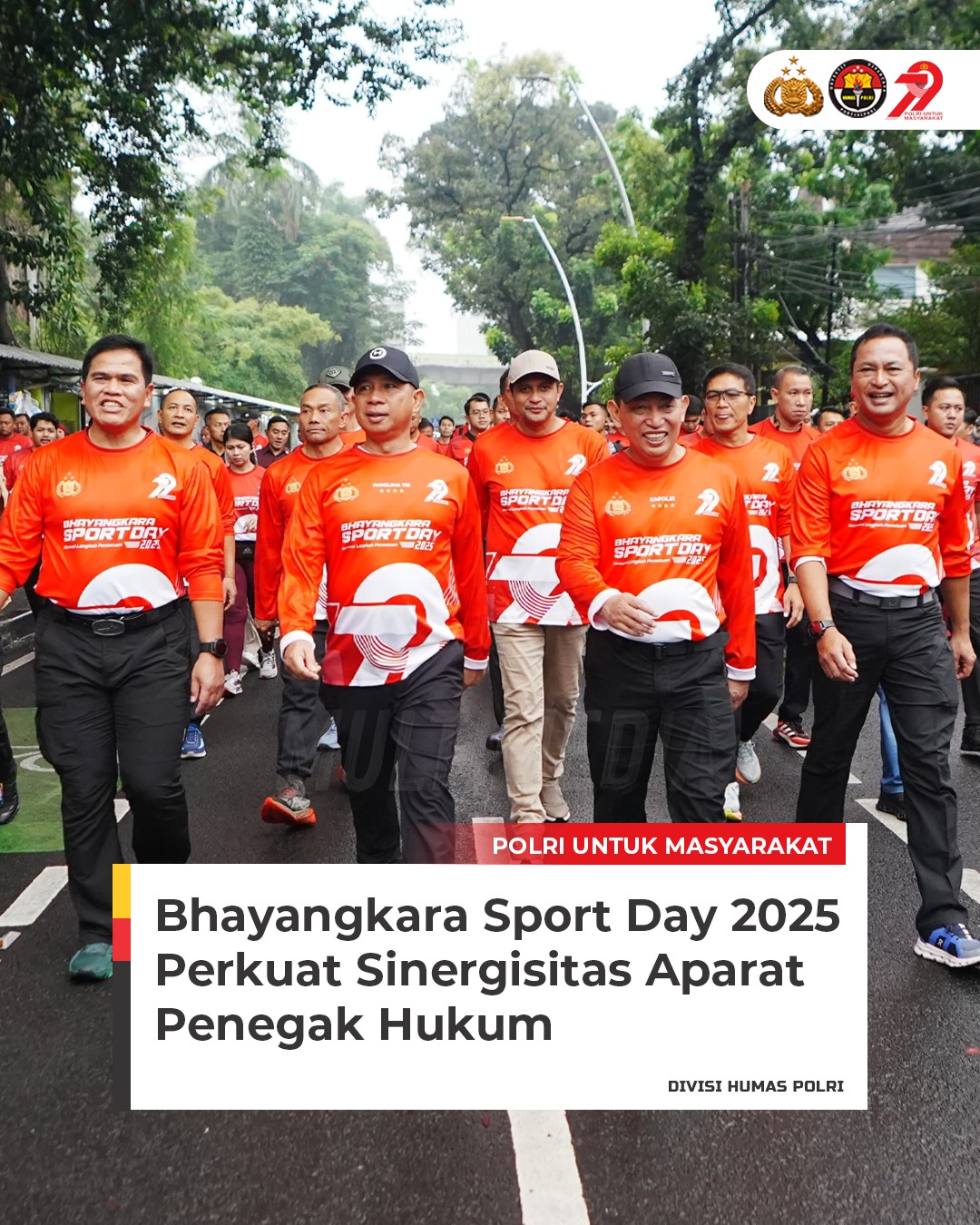 Bhayangkara Sport Day 2025 Perkuat Sinergisitas Aparat Penegak Hukum