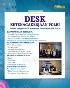 Wujud Nyata Perlindungan Buruh, Desk Ketenagakerjaan Polri Tangani Ratusan Laporan Pekerja Secara Transparan