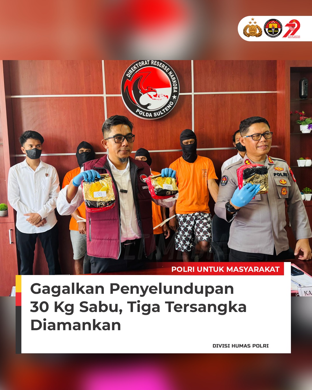 Polri Gagalkan Penyelundupan Sabu