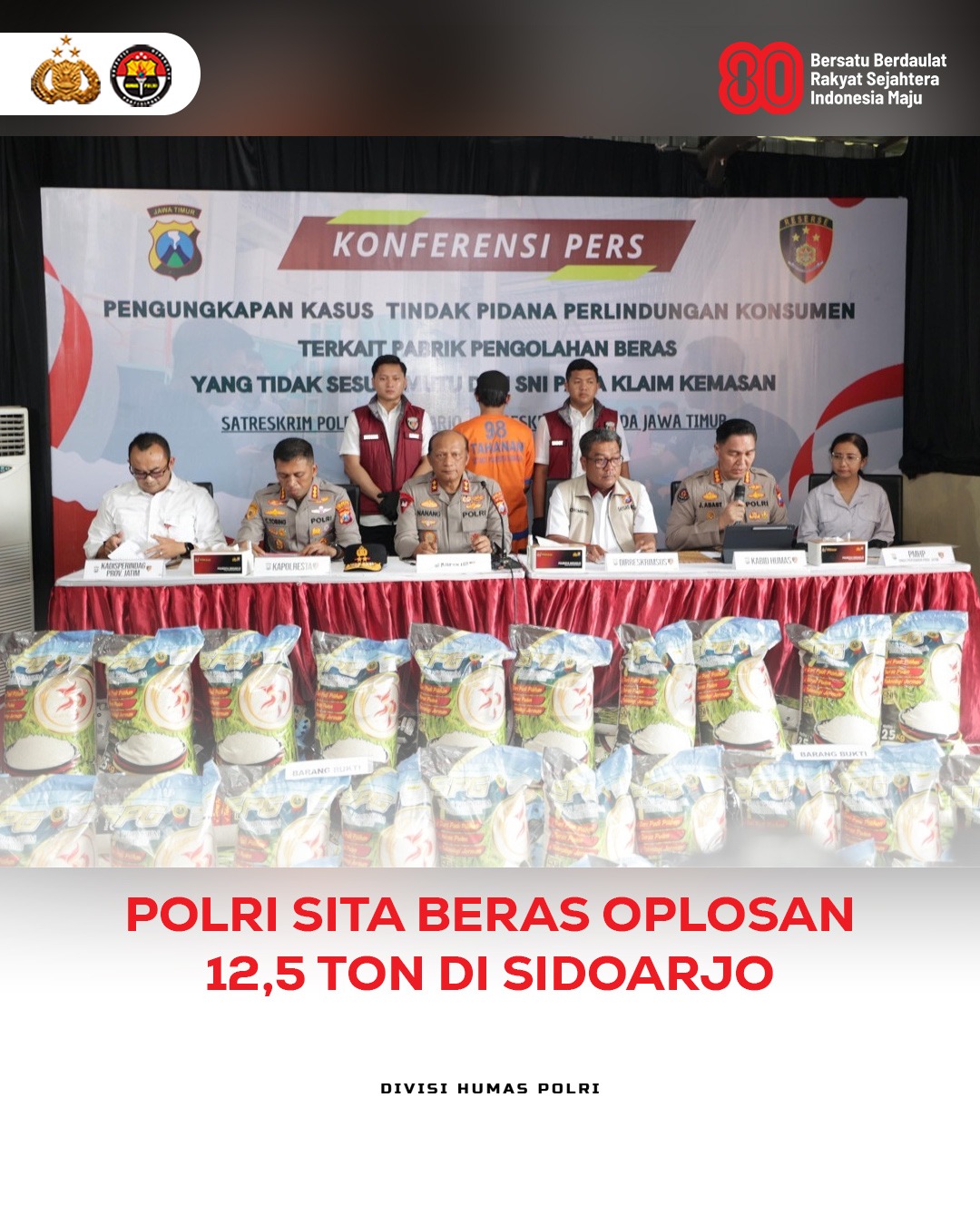 Polri Sita Beras Oplosan