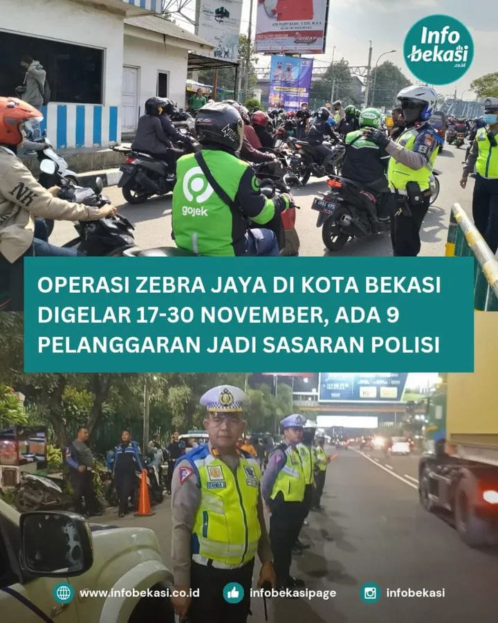 Satlantas Polres Metro Bekasi Kota Gelar Operasi Zebra Jaya 2025