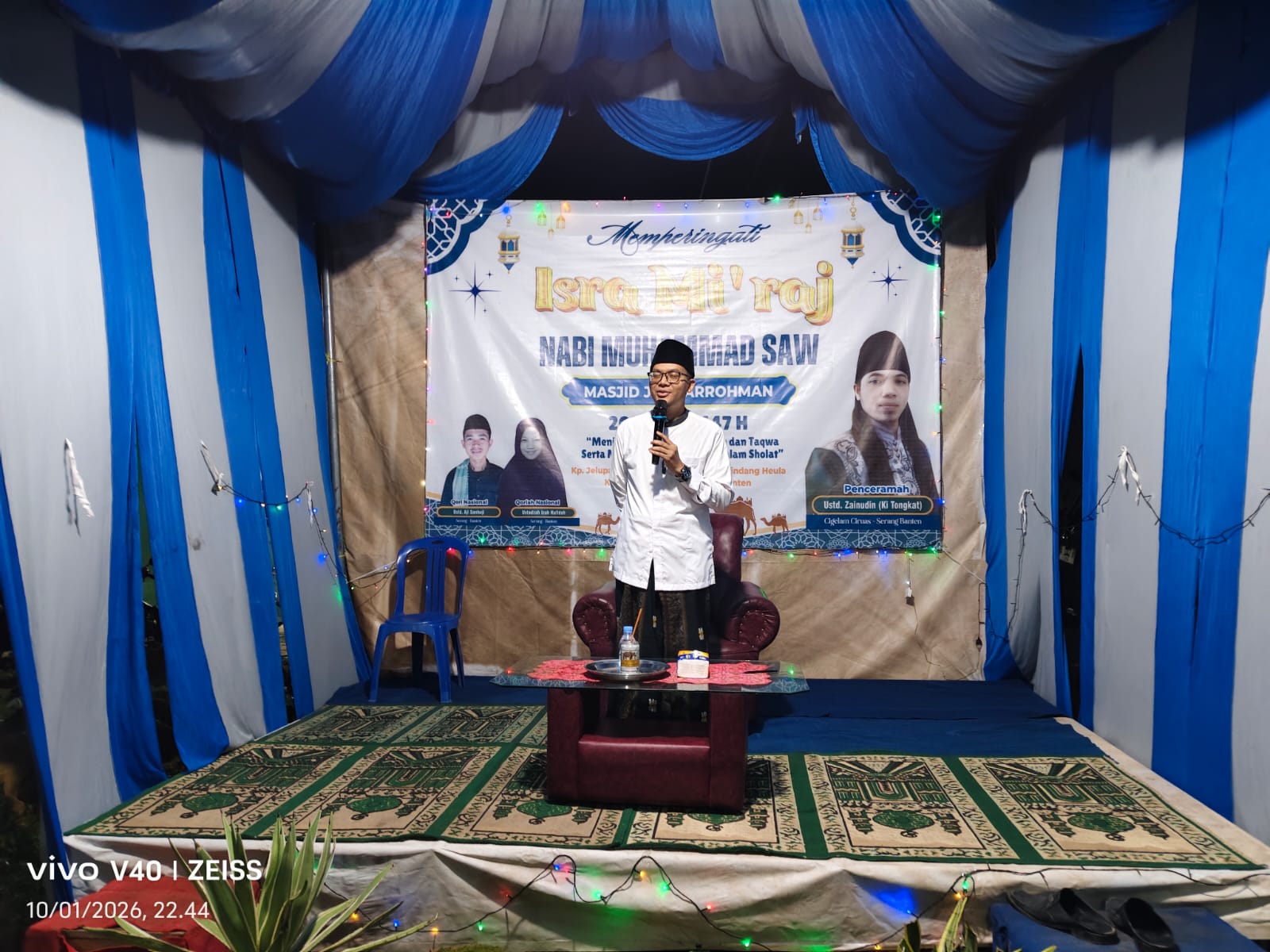 Kades Sindangheula Hadiri Peringatan Isra Mi’raj di Masjid Jami Arrohman Jalupang Wetan