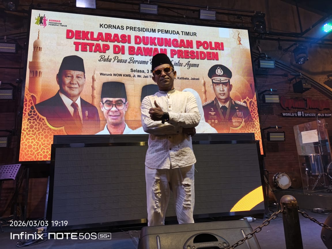 Artis Indonesia Timur Usman Hitu Dorong Kornas Presidium Pemuda Timur Deklarasikan Dukungan Polri di Bawah Presiden