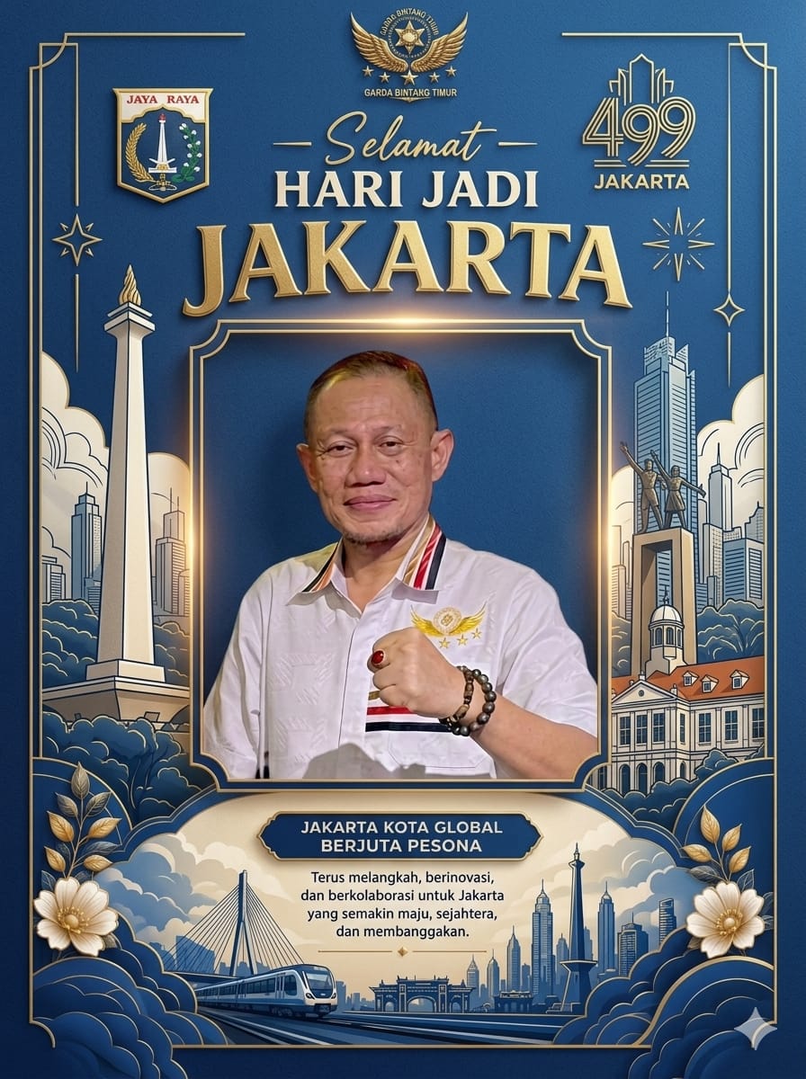 HUT ke-499 DKI Jakarta: Ketua Umum Garda Bintang Timur, Daenk Jamal, Serukan Semangat Kolaborasi Menuju Kota Global yang Humanis