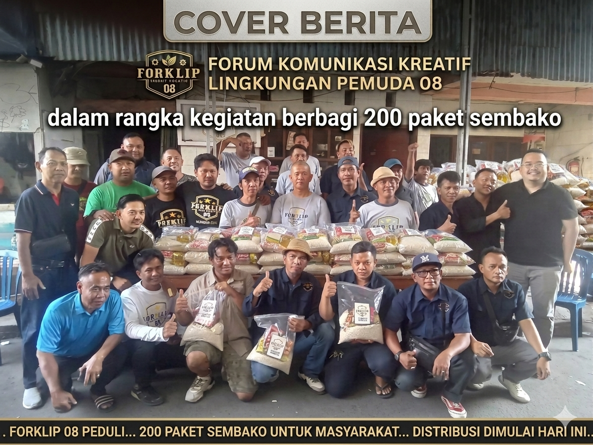 Aksi Nyata Kepedulian Pemuda: Forkklip 08 Penjaringan Salurkan 200 Paket Sembako untuk Warga Penjaringan